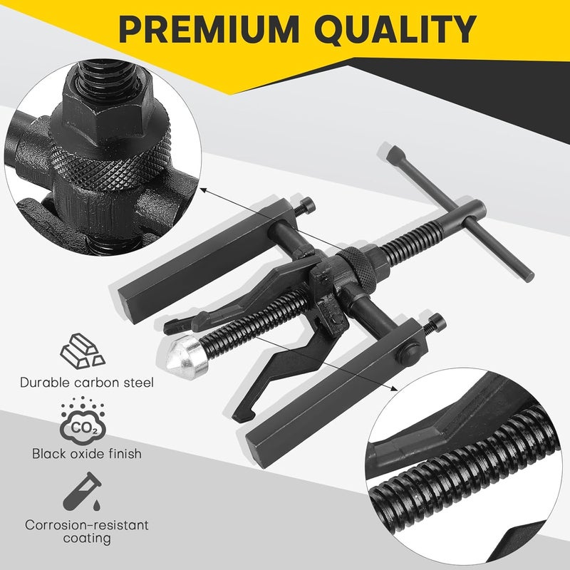 Acymner 3 Jaw Inner Bearing Puller Set | Blind Bearing Puller Set, Bushing Gear Extractor Wheel Bearing Puller Kit - Heavy Duty Pilot Gear Extractor for Motorcycle, Car, and SUV - Image 3